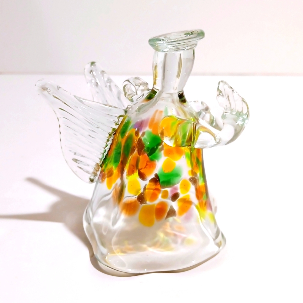 Colorful Glass Angel Figurine